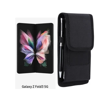 Samsung Galaxy Z Kat 4 3 2 5G Oxford Kumaş Flip Case Telefon Kılıfı Galaxy Z Kat Kemer Klipsi Bel Çantası Darbeye Dayanıklı Telefon Kapağı