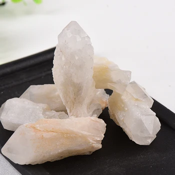 1 ADET Doğal Beyaz Temizle Kuvars Kristal Değnek Şifa Reiki Kristal Orijinal İskelet Kristal Noktası Numune Ev Dekor Minerales