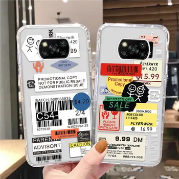 Sanat Etiket TPU Telefon kılıfı Xiaomi Redmi için 9T Kılıfları Redmi Not 11 Pro 9 8 7 10 10s 9A 9C 9S Poco F3 X3 X 3 Pro NFC Silikon Kapakları