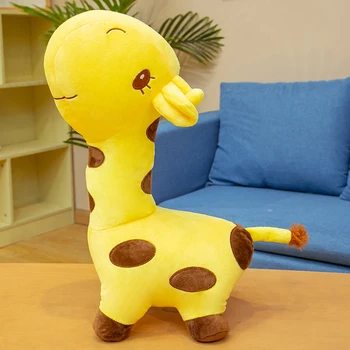 40-70CM Güzel Zürafa peluş oyuncaklar Yumuşak Dolması Karikatür Kawaii Hayvan Geyik Bebek Kanepe Dekorasyon Bebek Çocuk Kız Doğum Günü Hediyeleri