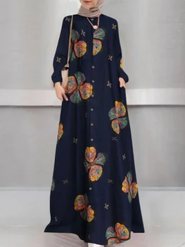 Ramazan Bayram Müslüman Kadınlar Elbise Katı Uzun Üstleri Mübarek Abaya Dubai Türkiye Arapça Jalabiya Namaz Başörtüsü Elbise Robe Kaftan İslam