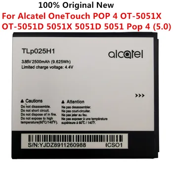 Yeni TLp025H1 pil Alcatel OneTouch POP 4 için OT-5051X OT-5051D 5051X 5051D 5051 Pop 4 (5.0) TLp025H7 cep telefonu