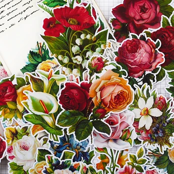 Vintage Victoria Gül Kağıt Çıkartmalar El Sanatları Ve Scrapbooking çıkartmaları kitap Dekoratif sticker DIY Kırtasiye
