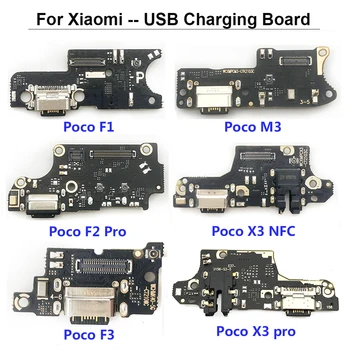 USB C Tipi Şarj Cihazı şarj portu Xiaomi Poco F1 F2 Pro M3 F3 X2 X3 Pro NFC yuva konnektörü Mikrofon Kurulu Flex Kablo