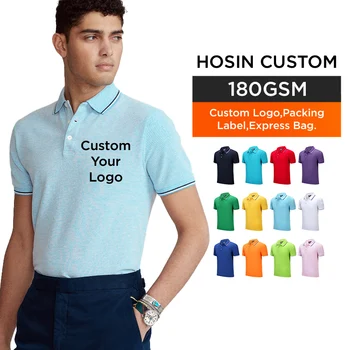 Toptan Özel nakış Logo Golf t shirt erkekler için İş Hızlı Kuru düz polo tişört Polyester Pamuk erkek POLO GÖMLEK