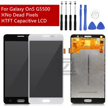 Samsung Galaxy On5 LCD ekran dokunmatik ekran digitizer LCD ekran Galaxy 5 G5500 G550FY G550T Meclisi Onarım Parçaları