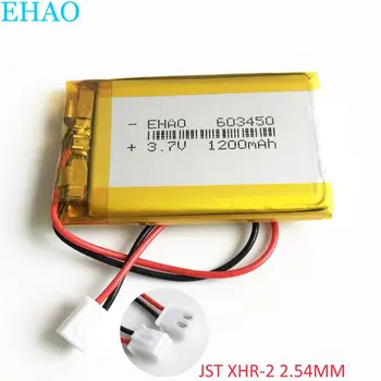 EHAO 603450 3.7 V 1200mAh Lityum Polimer LiPo şarj edilebilir pil ile JST XH 2.5 mm 2pin Konektörü GPS DVD E-kitap