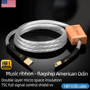 Nordost Odin HİFİ USB kablosu A'dan B'ye Saf Gümüş USB Dac Ses Kablosu C'den B'ye Otg Ses Kablosu PC Cep Telefonu için Dac