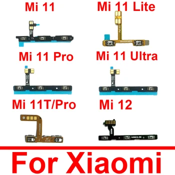 Güç Hacmi Flex Kablo Xiaomi Mi 12 11 Pro Lite 11 Ultra Mi 11T Pro Güç Voulme Yan Düğme Flex Şerit Yedek Parçalar