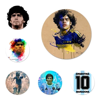 Diego Maradona Simgeler rozet pimleri Dekorasyon Broş Metal Rozetleri Giysi Sırt Çantası Dekorasyon