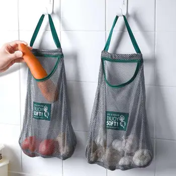 Taşınabilir Kullanımlık Örgü Çanta Mutfak Meyve Sebze saklama çantası Bakkal Alışveriş Çantaları Yıkanabilir İçi Boş Asılı çanta düzenleyici