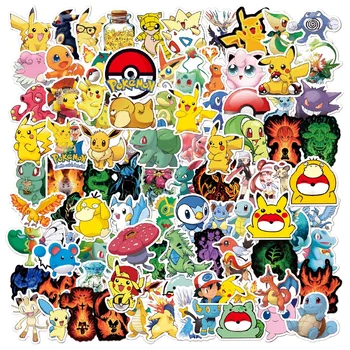 50/100 Adet Pokemon / Naruto / iblis avcısı / Tek Parça / Jujutsu Kaisen / Anime Çıkartmalar Graffiti Karakter Sticker Oyuncaklar