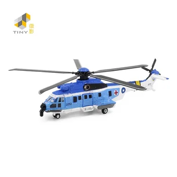 KÜÇÜK 1: 144 süper Puma helikopter mavi alaşım simülasyon Model uçak