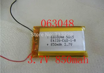 Boyut 063048 3.7 V 850 mah Lityum polimer Pil koruma levhası Için MP4 MP5 PSP GPS Dijital Ürünler Ücretsiz Kargo