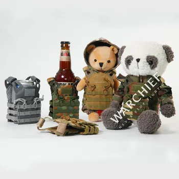 Mini Taktik Oyuncak Yelek Bira Yelek Bira şişe kapağı Savaş Askeri Avcılık Açık Aksesuarları Seyahat Kamuflaj Ayı Yelek