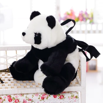 küçük Panda peluş sırt çantası sevimli peluş oyuncak sırt çantası çocuk oyuncak okul çantası hediye çocuklar için