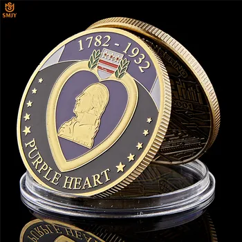 1782-1932 ABD Mor Kalp Madalyası Askeri Yararları Altın Kaplama Mücadelesi Hatıra paraları