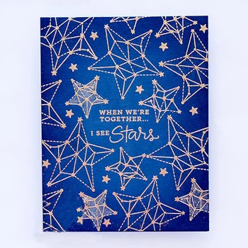 Takımyıldızı / See Yıldız Temizle Pullar DIY Scrapbooking Kart Yapımı El Sanatları Eğlenceli Dekorasyon Şeffaf Stempels Silikon Conta