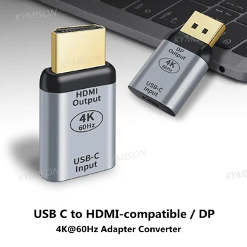 USB C Fiş Dönüştürücü Macbook Pro Chromebook Pixel için Samsung S10 USB Tip C Dişi HDMI Uyumlu DP Erkek Adaptör 4K 60Hz