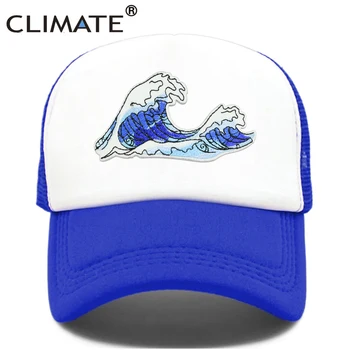 IKLİM Deniz Dalga kamyon şoförü şapkası Şapka Deniz Tarafı Plaj Tatil Gezisi Kap Serin Sahil Tatil Yaz Örgü kamyon şoförü şapkası Şapka Yetişkin Çocuk için
