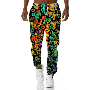 CJLM Yeni Kış Renkli 3D Süblimasyon Rahat erkek Jogger Büyük Boy spor pantolon Rahat Toptan Pantolon Ucuz Dropship 5XL
