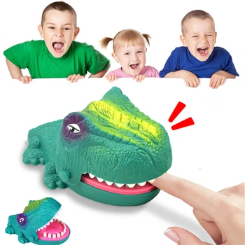 Çocuklar Dinozor Oyuncaklar Bite Parmak Oyunu Ağız Diş Hekimi Diş Çekme Çubuğu Erkek Hediyeler Ebeveyn-Çocuk Etkileşimi Trick Şakalar