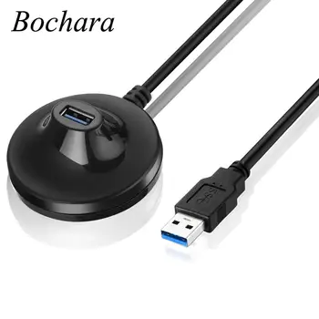 Bochara 1.5 m USB 3.0 USB 2.0 Uzatma Kablosu Erkek Kadın Taban Standı Folyo + Örgülü Korumalı