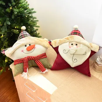 Noel Dekorasyon Yastıklar Noel Baba Sevimli Kardan Adam Geyik Yılbaşı Hediyeleri Yastık Bebek Kanepe yatak odası dekoru Yeni Yıl Yastık Kılıfı