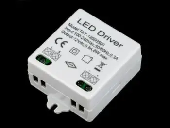 Tek satış Iletken del LED transformador DC 12 V 0.5 A AC 100-240 V Yüksek Kaliteli led sürücü LED sabit voltaj güç 6 W