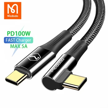 Mcdodo USB C Tipi C 100W Hızlı şarj Veri Kablosu İçin Huawei Xiaomi Samsung MacBook Pro Tablet PD 5A QC4. 0 Telefon şarj aleti kablosu