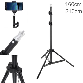 160cm 210cm Selfie halka dolgu ışığı taşınabilir Tripod fotoğraf ışık standı için Fit canlı fotoğraf stüdyosu Video aydınlatma stüdyosu kitleri