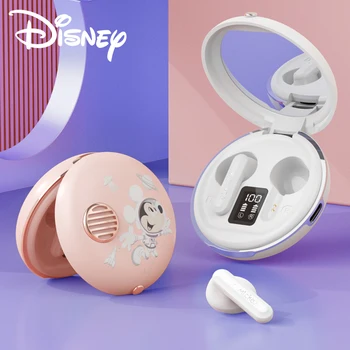 2022 YENİ Disney FX-902V makyaj aynası Mini Kulaklıklar 5.3 kablosuz bluetooth kulaklık HD Gürültü Kulak İçi Kulaklık Uzun Pil Ömrü