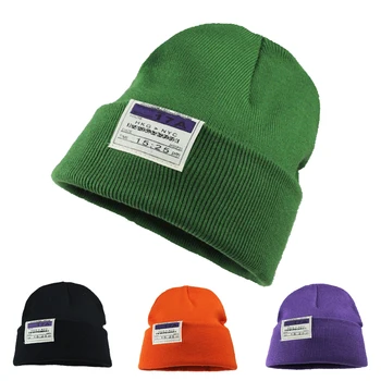 2021 bere Kış Örme Şapka Yün kadın Şapka Renk Nakış etiket Kap Erkekler İçin Kpop Popüler kullanımı kişilik