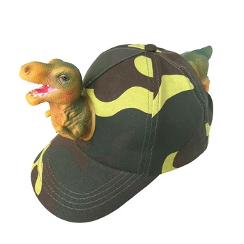 3D Dinozor Açık Kap Ayarlanabilir pamuklu kasket Erkekler Kadınlar Renkli At Kuyruğu Beyzbol Kapaklar Açık Eğlence Güneş Kamuflaj Şapka