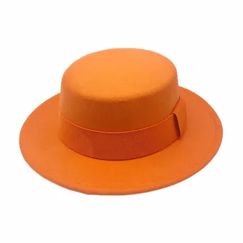 Kadın Kış Renkli Geniş Ağız Yün Caz fötr şapkalar Erkekler Panama Fötr Kap Eğilim Kumarbaz Şapka Toptan