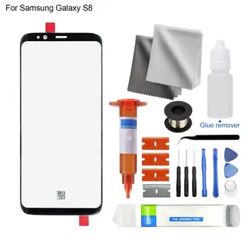 Ön Cam ekran lensi Dokunmatik Panel Değiştirme tamir kiti UV Tutkal ile Samsung Galaxy S8/S8 Artı/S9/S9 Artı/S10/S20 / S21 Artı