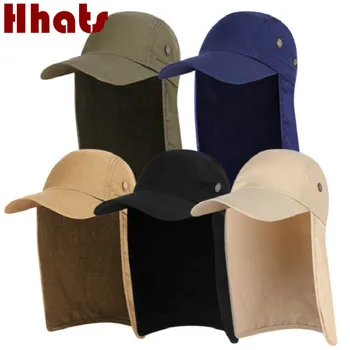 Katı Snapback Kova Şapka Boyun Kapağı İle Rahat Yaz Yürüyüş Şapka UV Koruma Kamp balıkçılık şapkası Erkekler Bahçe Kap Güneş Şapka