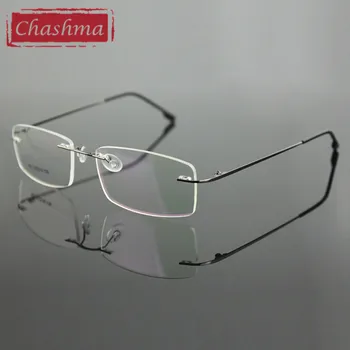 Chashma Çerçevesiz Titanyum Ultra Hafif Miyopi Gözlük Çerçeve Optik Gözlük Erkekler İçin