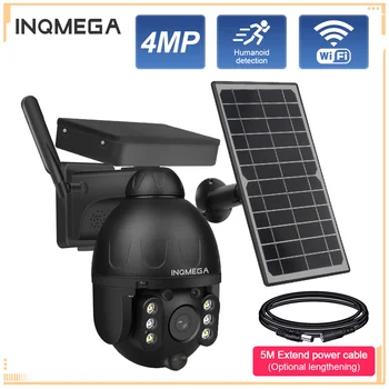 INQMEGA 4MP Güneş Kamera WİFİ Açık Su Geçirmez Güneş Şarj Güvenlik Kamera Süper HD Kamera