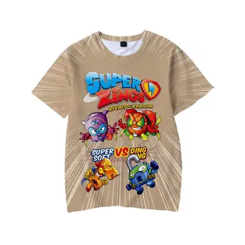 Erkek Süper Zings T Shirt Superzings Baskı Elbise Kız 3D komik T-shirt Kostüm Çocuk 2021 Yaz Giyim Kızlar İçin Tops