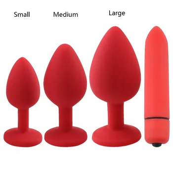 3 Boyutu Butt Anal Plug Seks Oyuncakları Kadın Erkek Yumuşak Silikon Erotik Masaj Stimülatörü Yapay Penis Vibratör Anal Oyuncaklar Yetişkin Ürün Fiş