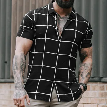 Yaz 2022 Yeni sokak moda trendi Erkekler hızlı kuru nefes rahat gömlek İş casual düğme kısa kollu gömlek