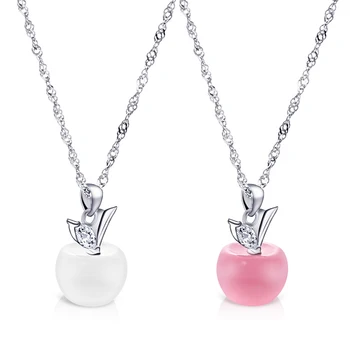 Toptan Satış yeni Moda bijoux marka takı Kadın El Yapımı opal Kadın zincir Elma kolye kolye hediye
