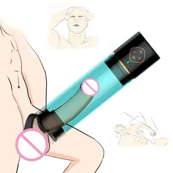 3-İn-1 Büyütme Vakum Pompası Su Banyosu Penis Elektrikli Erkek Masturbator Kupası Penis Gecikme Eğitim Spa Seks Makinesi Erkekler İçin