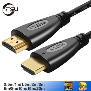 FSU HDMI uyumlu Kablo Video Kabloları Altın Kaplama 1.4 4K 1080P 3D Kablo HDTV Splitter Switcher 0.5 m 1m 1.5 m 2m 3m 5m 10m