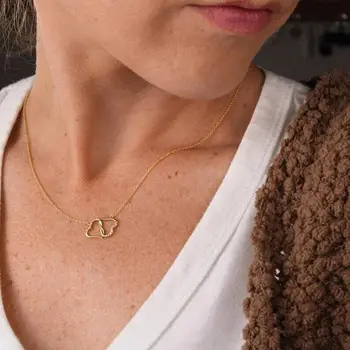 Yeni Lüks Moda Altın Kalp şeklinde Çapraz Kolye Zirkon ile Kakma Kolye Takı Kadınlar Kız için Toptan Doğrudan Satış