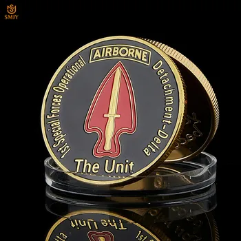 ABD 1st Özel Kuvvetler Operasyonel Havadan Ordu Askeri Altın Hidrolik Mücadelesi Coin ABD Liberty Kartal Hediyelik Eşya Paraları Hediyeler