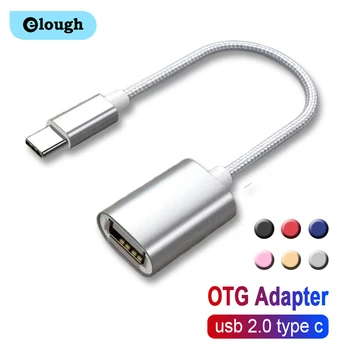 Elough USB Tipi C OTG Adaptör Kablosu USB C Erkek USB 2.0 Kadın OTG Dönüştürücü Veri Transferi için Macbook Samsung Huawei Xiaomi