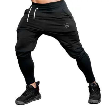 Katı Spor Sweatpants Joggers Pantolon Erkekler günlük pantolon Erkek Spor Spor Egzersiz Pamuk Eşofman Bahar Sonbahar Spor