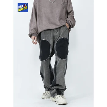 Fermuar Kargo Kot Streetwear Erkekler Tasarımcı Baggy Kot HİP HOP Denim Kot Erkekler İçin Y2k erkek Kot Pantolon